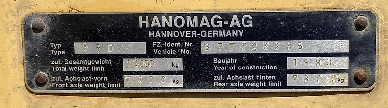 Hanomag 55 D - Überladehöhe über 4 m