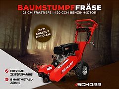 SCHORR Baumstumpffräse RR150BSF Wurzelfräse Stubbenfräse Benzinfräse Grinder