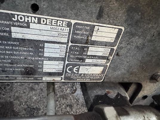 John Deere X950R 54 BH