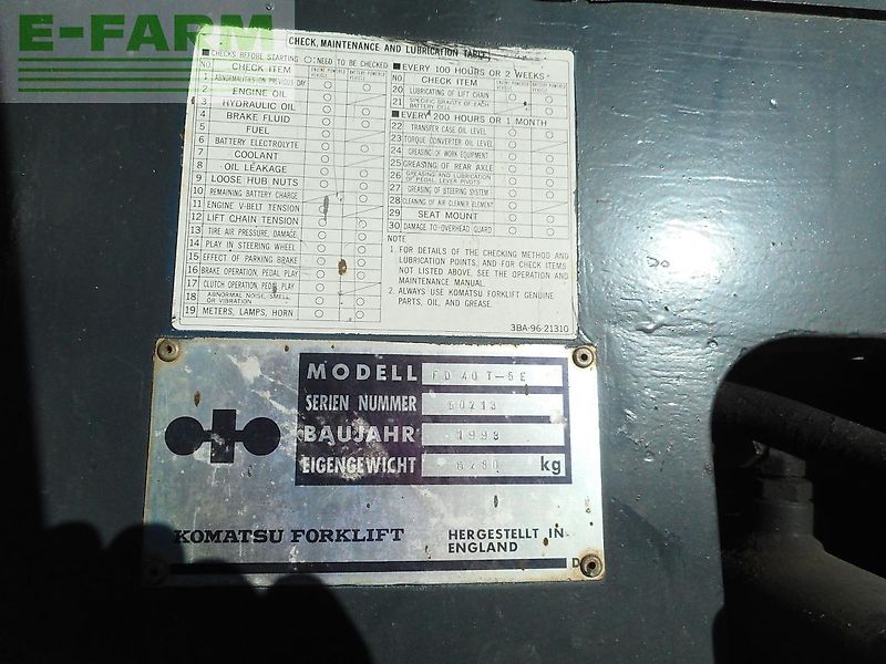 Komatsu fd40t-5e mit zwillingsreifen + ss + 4. kreis