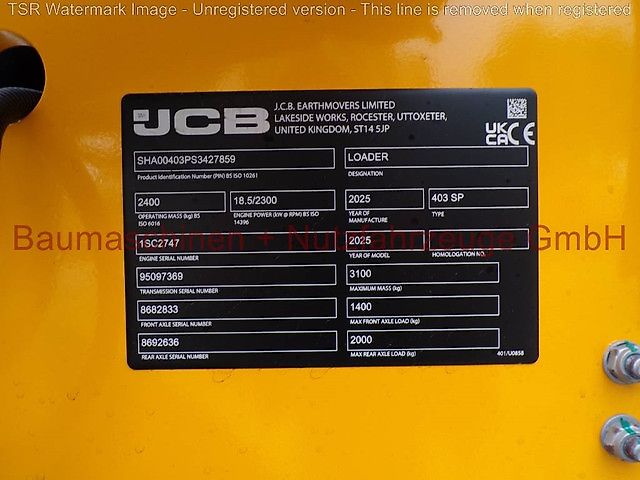 JCB 403 25 PS Kabine 25 PS BJ. 2025 NEU