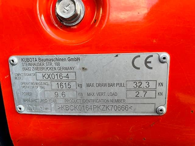 Kubota KX 016-4 / Kallistuvakauha,Liitin,Kuokkakauha ym