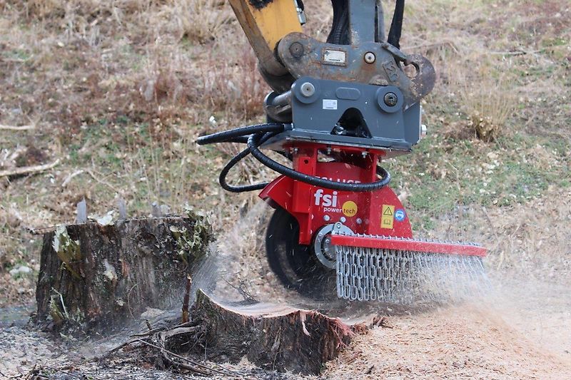 FSI H65-130 Stubbenfräse /Wurzelfräse /Stockfräse /Baumstumpffräse für Bagger-Aktion-